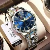 Binbond 2521 Fashionable Watch For Men -----  Silver Blue