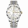 Binbond 2521 Fashionable Watch For Men -- Silver White