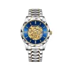Binbond 5059 Automatic Mechanical Fashionable Watch For Men – Silver Blue