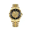 Binbond 5059 Automatic Mechanical Fashionable Watch For Men  Golden Black