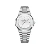 Poedagar 613 Business Quartz Luxury Stainless Steel Luminous Watch for Men- Silver White
