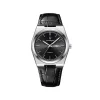 Poedagar 930 Elegant Ultra-Thin Gemstone Leather Luminous Quartz Watch- Black