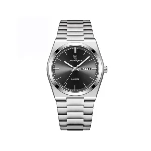 PPOEDAGAR 930 Business Luminous Stainless Steel Quartz Men’s Watch- Silver Black