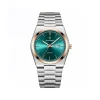 PPOEDAGAR 930 Business Luminous Stainless Steel Quartz Men’s Watch- Silver Green &  Rose Gold