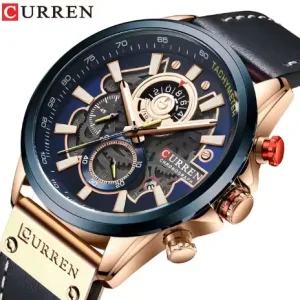 Curren 8380 Factory New Men Fashion Quartz Watch Leather Sport Men's Chronograph Wrist Watch