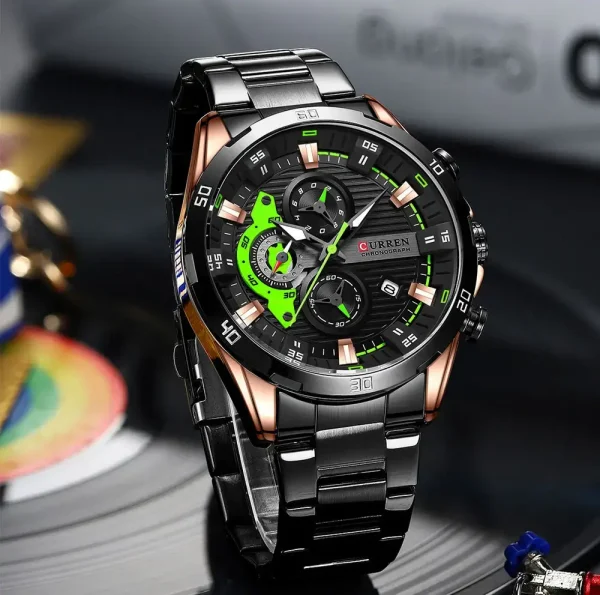 CURREN 8402 Men Quartz Watch Full Black