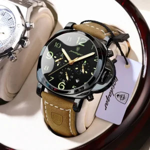POEDAGAR 859 Luxury Sports Waterproof Luminous Mens Watch Full Black