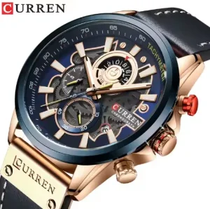 Curren 8380 Factory New Men Fashion Quartz Watch Leather Sport Men's Chronograph Wrist Watch