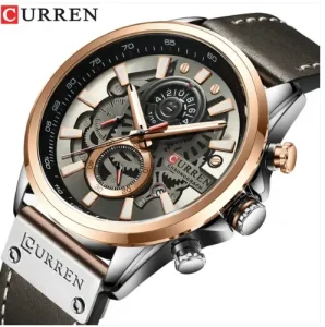 Curren 8380 Factory New Men Fashion Quartz Watch Leather Sport Men's Chronograph Wrist Watch